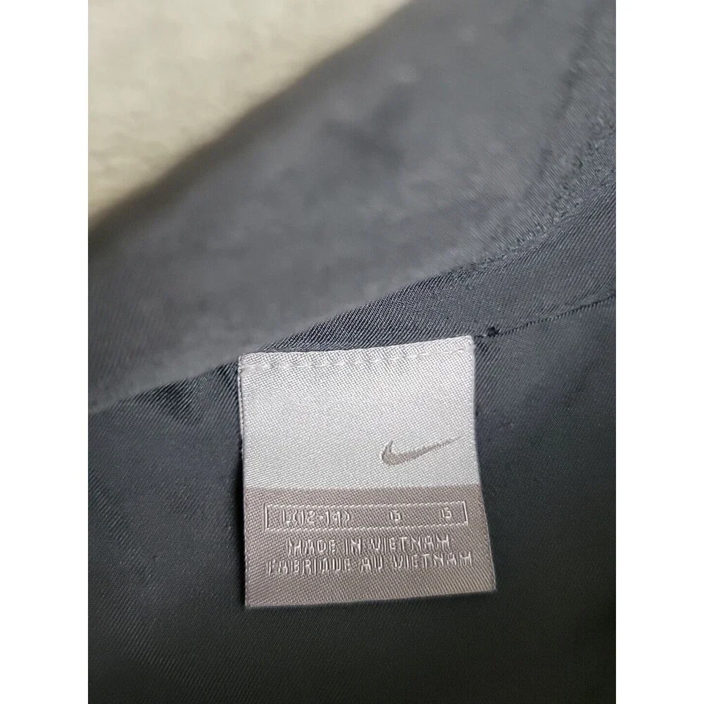 Nike Jacket Womens‎ L Black Stripe Full Zip  Pockets Lightweight Running Swoosh